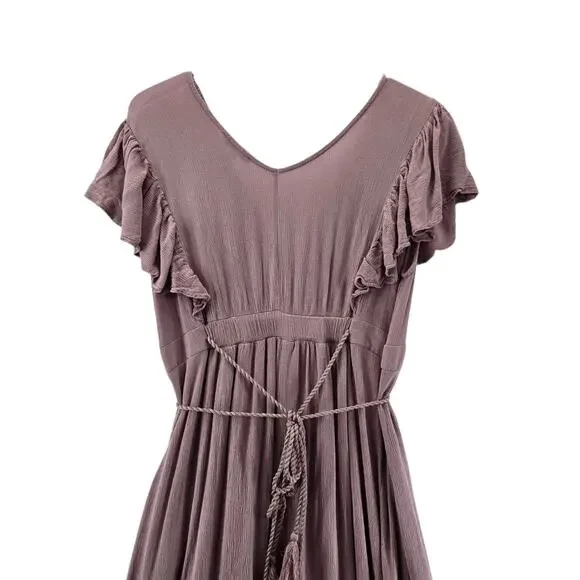 Baltic Born Jennifer Maxi Dress Womens XL Mauve Purple Pink Deep V-Neck - Picture 6 of 11